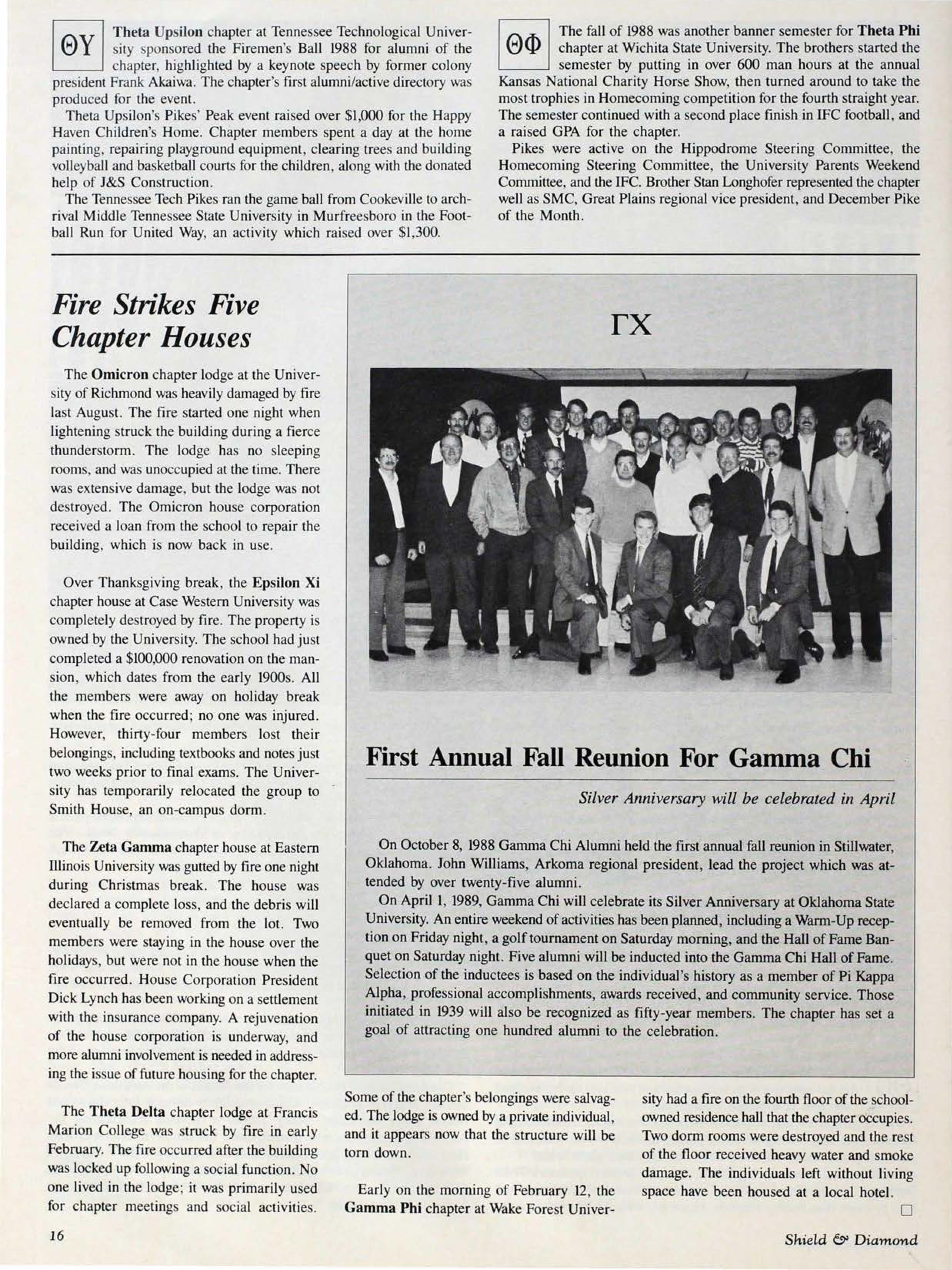 First Annual Fall Reunion for Gamma Chi